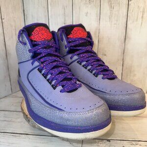Nike Air Jordan 2 Retro Iron Purple Suede Grey Shoes Mens Size 12 (385475-553)